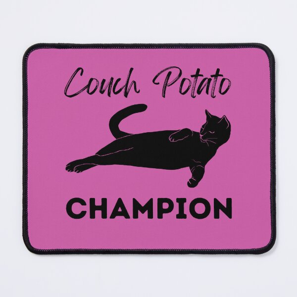 Item preview, Couch Potato Champion Black Cat designed and sold by alczar.