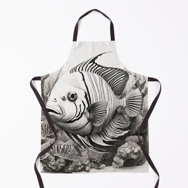 Item preview, Black and White fish Pencil Drawing designed and sold by Pencil-Art.