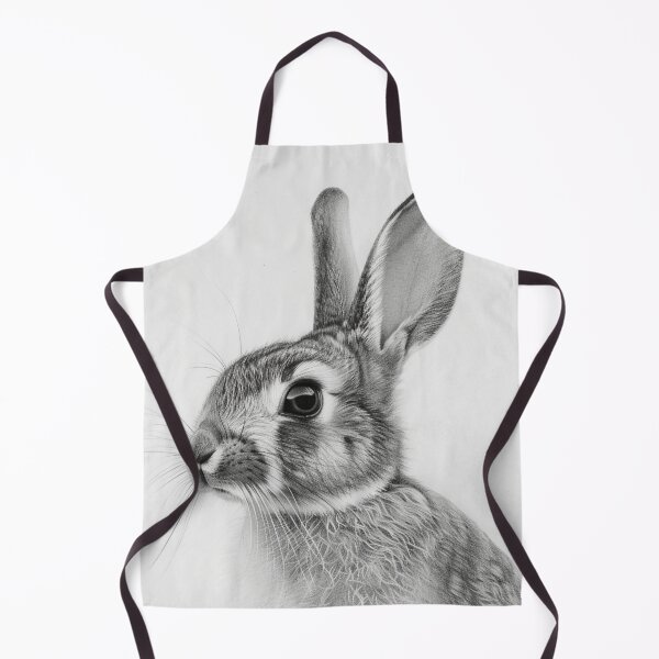 Item preview, Black and white Rabbit pencil drawing designed and sold by Pencil-Art.
