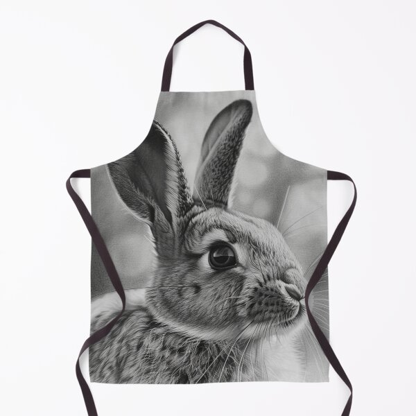 Item preview, Black and white Rabbit pencil drawing designed and sold by Pencil-Art.