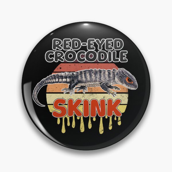 Item preview, Red-Eyed Crocodile Skink Retro design designed and sold by BeataY6Art.