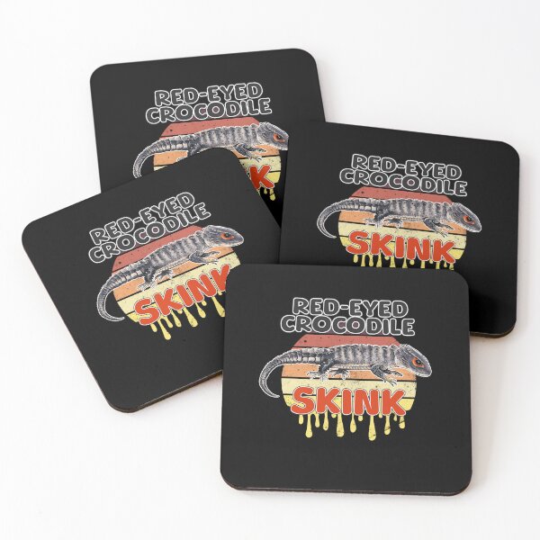 Item preview, Red-Eyed Crocodile Skink Retro design designed and sold by BeataY6Art.