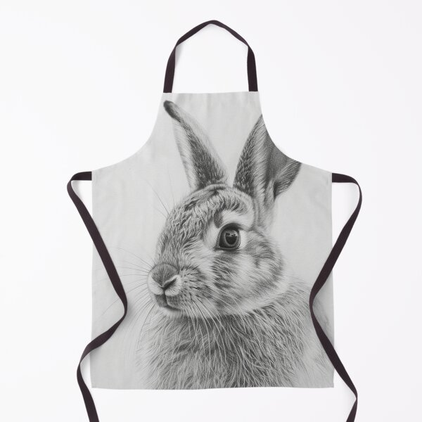 Item preview, Black and white Rabbit pencil drawing designed and sold by Pencil-Art.