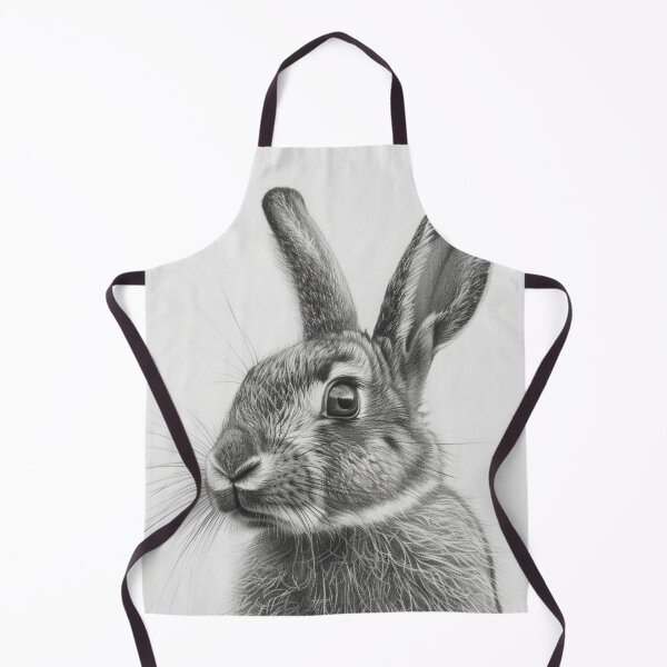 Item preview, Black and white Rabbit pencil drawing designed and sold by Pencil-Art.