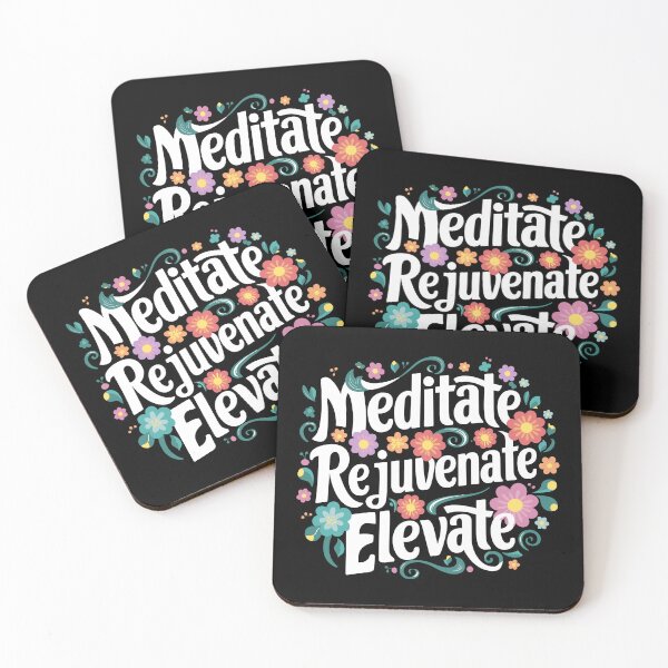 Item preview, Meditate Rejuvenate Elevate - motivational quote designed and sold by MaateoDesign.
