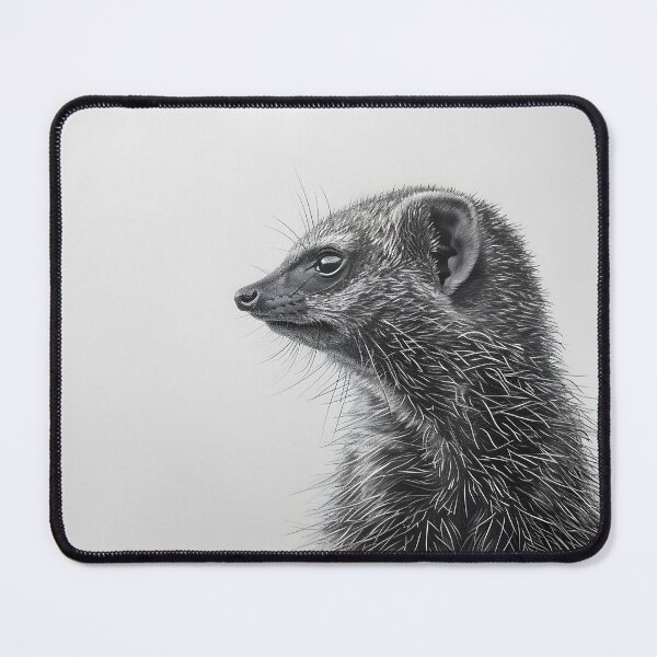 Item preview, Black and white weasel pencil drawing designed and sold by Pencil-Art.