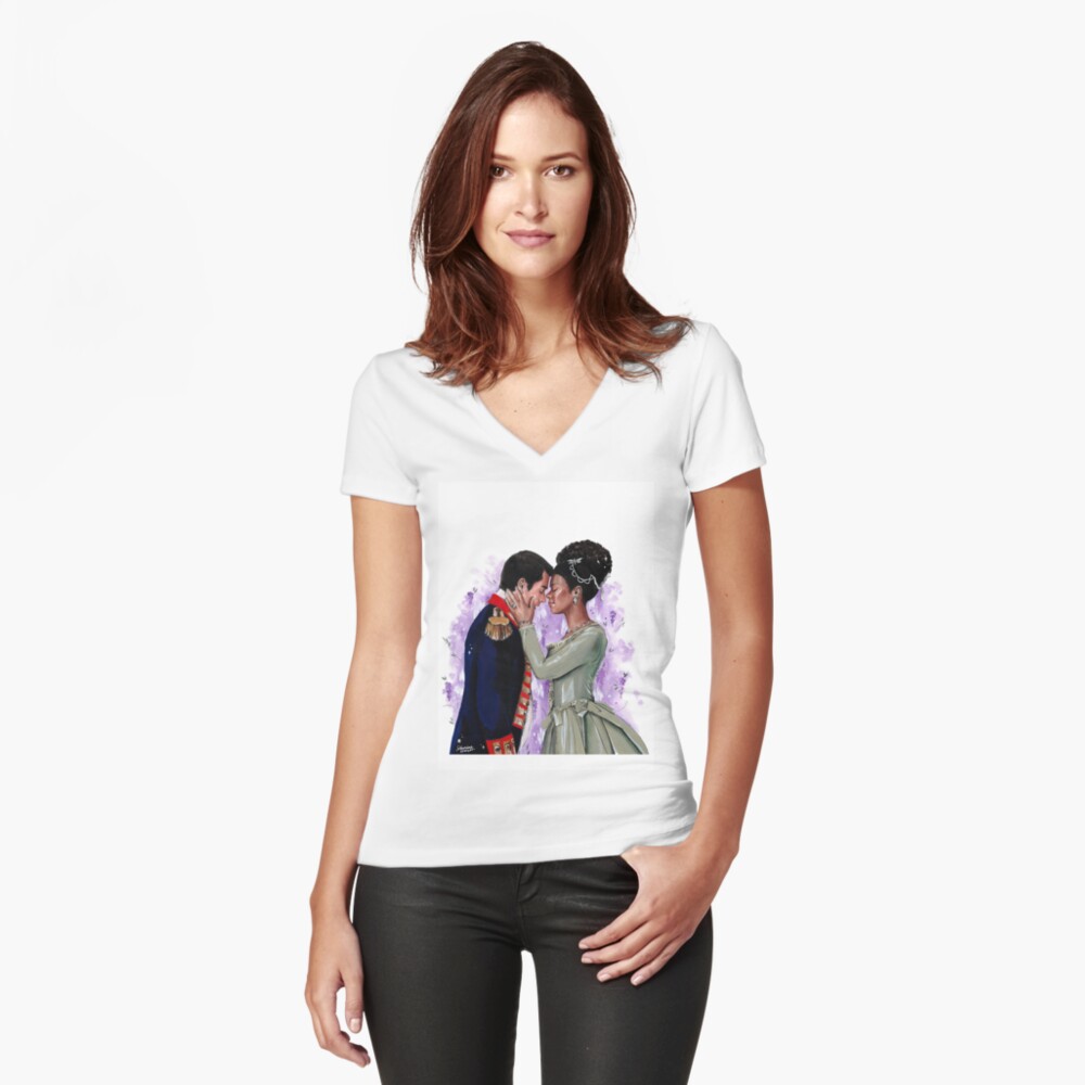 Aperçu de l'œuvre T-shirt moulant col V créée et vendue par laureneportrait.