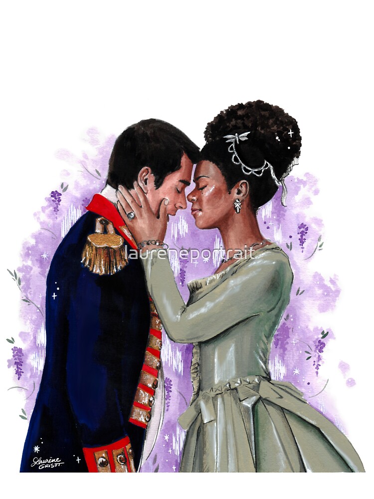 Aperçu 7 sur 7. T-shirt respirant avec l'œuvre La Reine Charlotte - une histoire Bridgerton créée et vendue par laureneportrait.