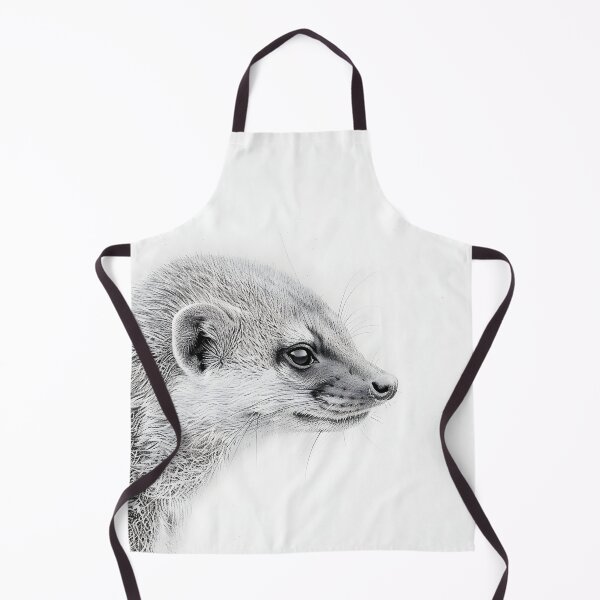 Item preview, Black and white weasel pencil drawing designed and sold by Pencil-Art.