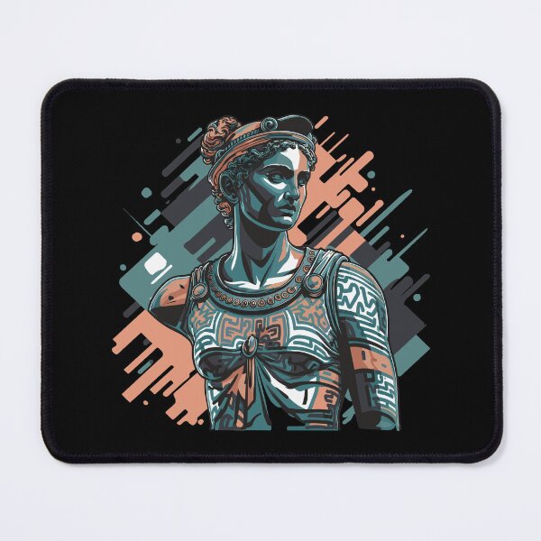 Item preview, Epic Greek Woman sculpture set against a contemporary backdrop designed and sold by DreamVibeShirt.