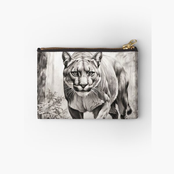 Item preview, Black and white pencil drawing of a Puma designed and sold by Pencil-Art.