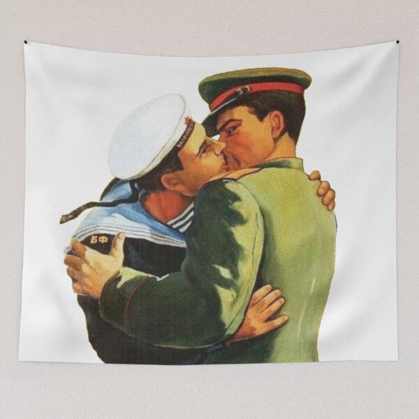 Item preview, Gay. A soldier and a sailor kiss designed and sold by DaniVaca.