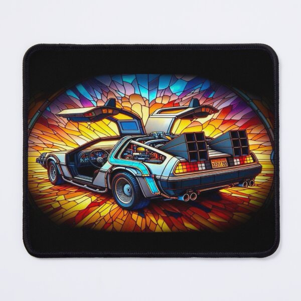 Item preview, stained glass Delorean designed and sold by Random-Customs.
