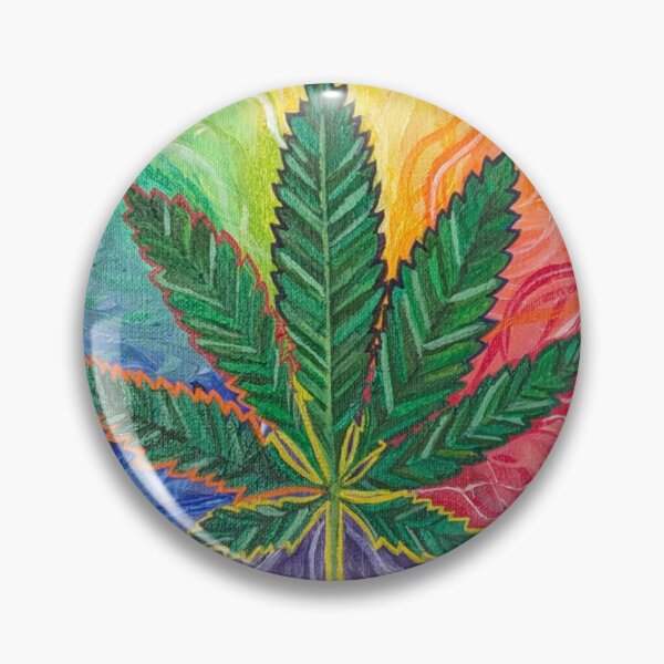 Item preview, Cannabis Leaf on Rainbow Background designed and sold by Persephone Stardust.