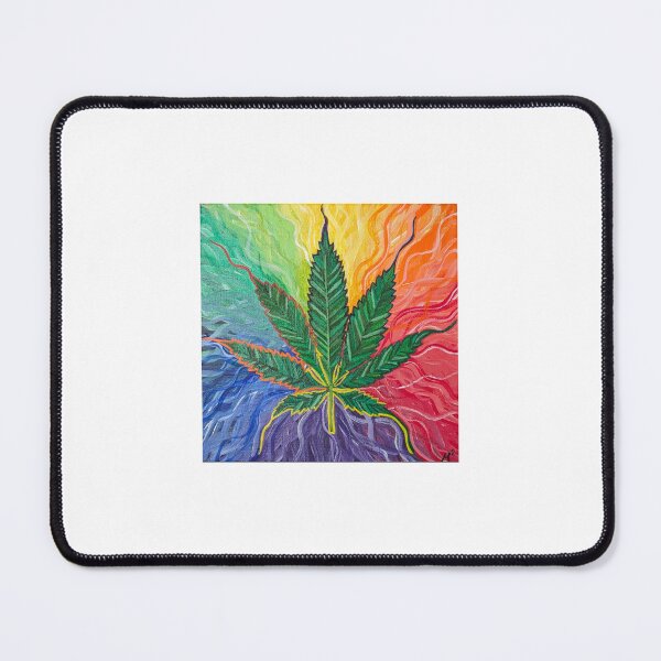 Item preview, Cannabis Leaf on Rainbow Background designed and sold by Persephone Stardust.