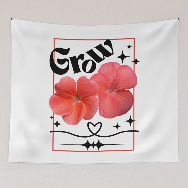 Item preview, Red Flowers with Black Text designed and sold by AveryZi.