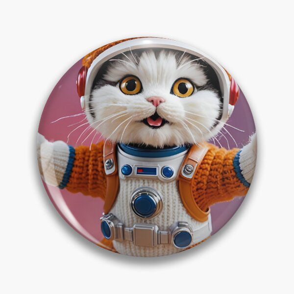 Item preview, Knitted lovable space cat  designed and sold by Studio Quirk.