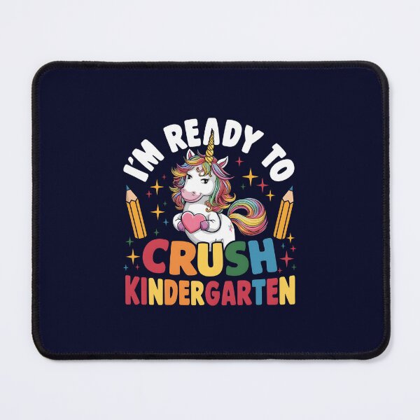 Item preview, I Am Ready To Crush Kindergarten Back to school funny saying with colorful Unicorn designed and sold by Trendsecne.