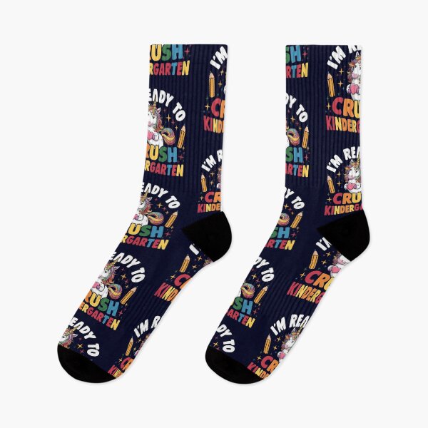 Item preview, I Am Ready To Crush Kindergarten Back to school funny saying with colorful Unicorn designed and sold by Trendsecne.