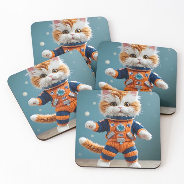 Item preview, Knitted lovable space cat  designed and sold by Studio Quirk.