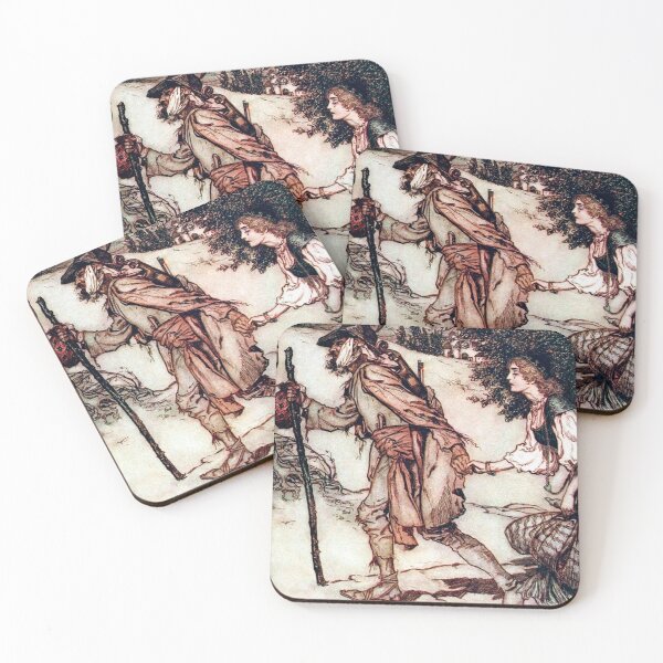 Item preview, King Thrushbeard - Brothers Grimm - Arthur Rackham designed and sold by forgottenbeauty.