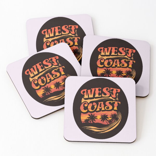 Item preview, RETRO VINTAGE WEST COAST - Gift items and personal use / Palms, beach, summer, sunset designed and sold by LumDesignArt.