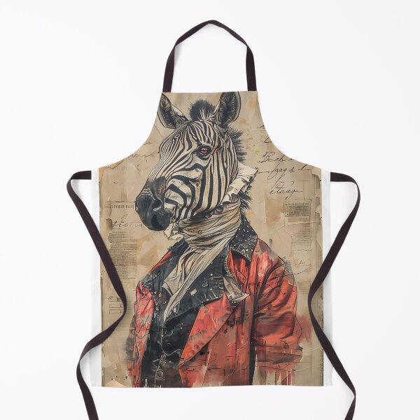 Item preview, Zebra anthropomorphic illustration in red coat art designed and sold by Artessie.