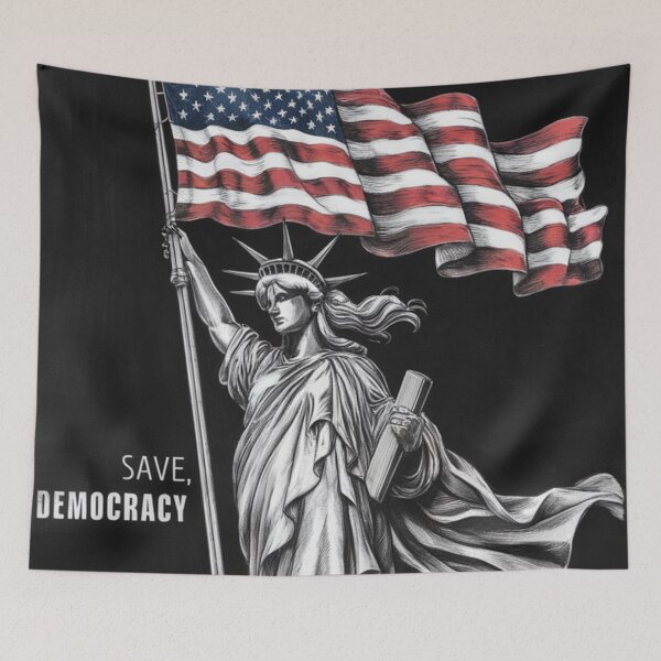 Item preview, Save democracy, statue of liberty designed and sold by JMMR.