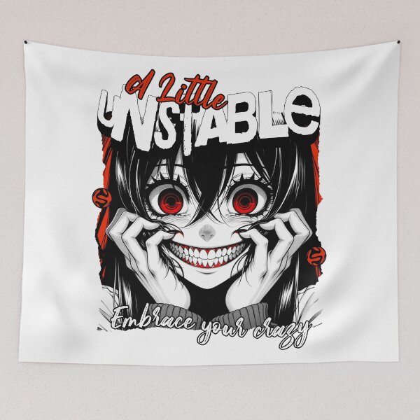 Item preview, Embrace Your Crazy - Evil Cute Anime Sarcasm Anxiety Gift designed and sold by InkyGenies.