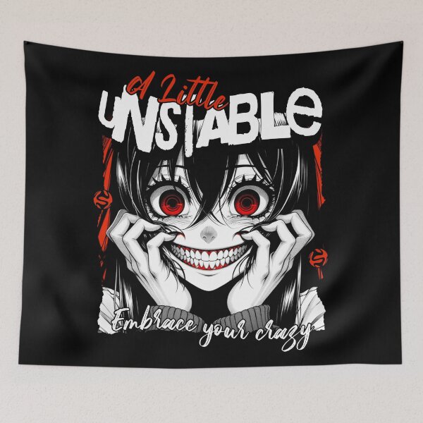 Item preview, Embrace Your Crazy - Evil Cute Anime Sarcasm Anxiety Gift designed and sold by InkyGenies.