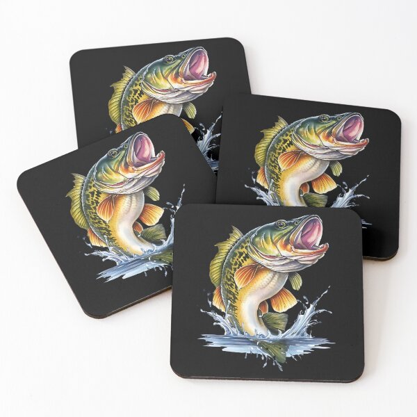 Item preview, Largemouth Bass leaping over the water  designed and sold by Ann Miu Deluxe.