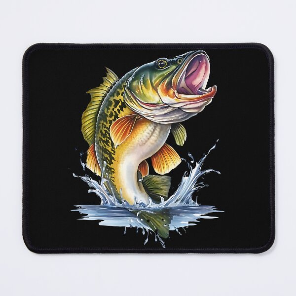 Item preview, Largemouth Bass leaping over the water  designed and sold by Ann Miu Deluxe.