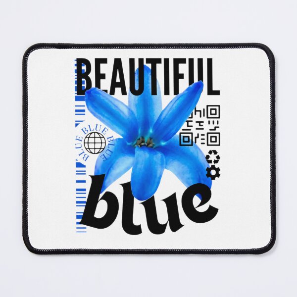 Item preview, Blue Flower with Black Text  designed and sold by AveryZi.