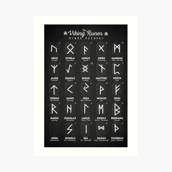 Viking Runes Art Print