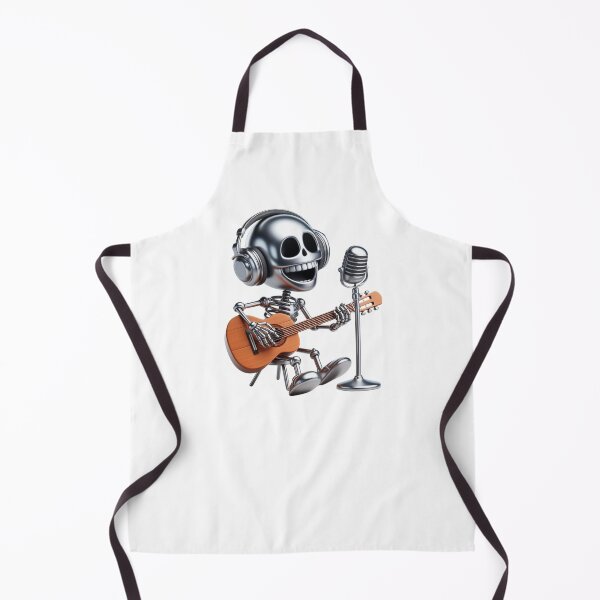 Item preview, Funny Sitting Skeleton Playing Acoustic Guitar designed and sold by GaborSkeleton.
