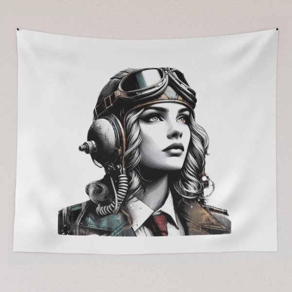 Item preview, WOMAN AVIATOR designed and sold by MargoGallery.