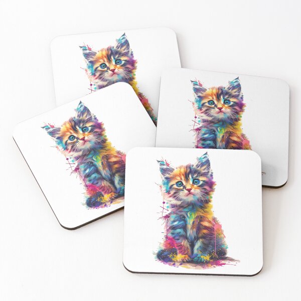 Aperçu de l'œuvre Chaton peint créée et vendue par Foxxys.