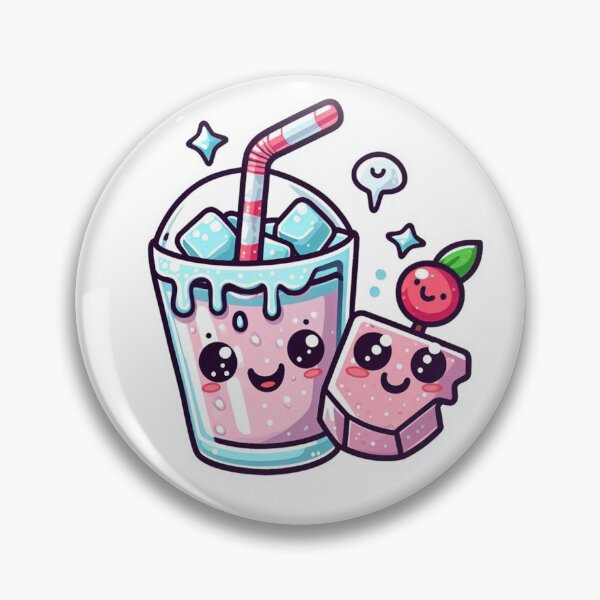 Aperçu de l'œuvre Milkshake heureux mignon Sticker créée et vendue par insertbreak.