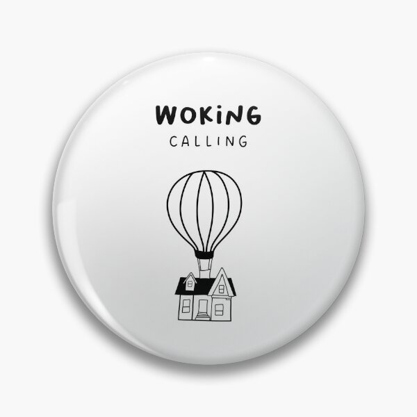 Item preview, Woking Calling - Fun Hot Air Balloon and House Drawing | City in England / UK designed and sold by RM-Journey.
