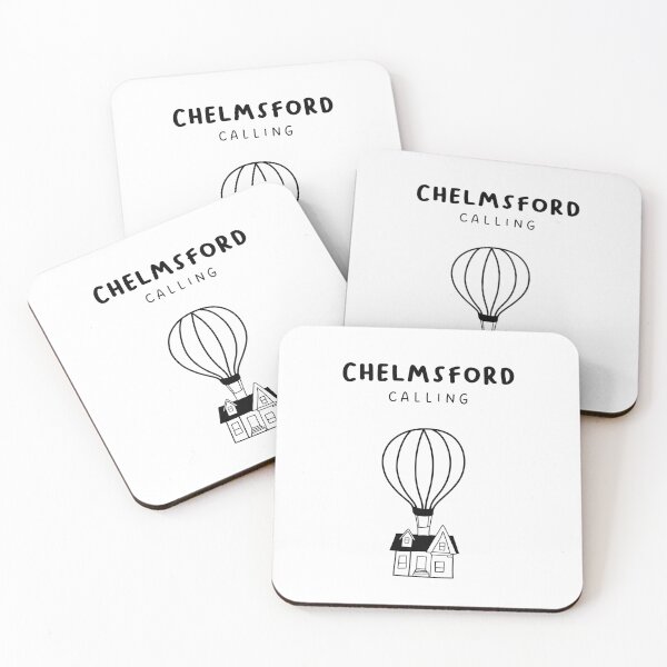Item preview, Chelmsford Calling - Fun Hot Air Balloon and House Drawing | City in England / UK designed and sold by RM-Journey.