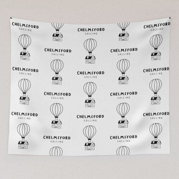 Item preview, Chelmsford Calling - Fun Hot Air Balloon and House Drawing | City in England / UK designed and sold by RM-Journey.