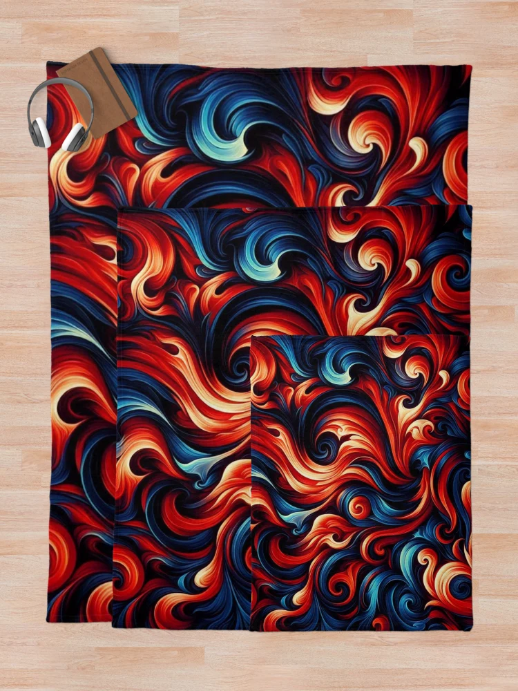 Thumbnail 5 of 6, Throw Blanket, Devil Colors Pattern designed and sold by Rui Fernandes.