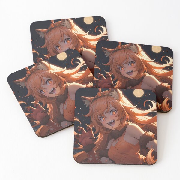 Item preview, Moonlight Fantasy Werewolf Transformation Anime Girl designed and sold by bubblegoth.