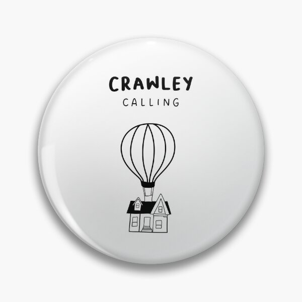 Item preview, Crawley Calling - Fun Hot Air Balloon and House Drawing | City in England / UK designed and sold by RM-Journey.