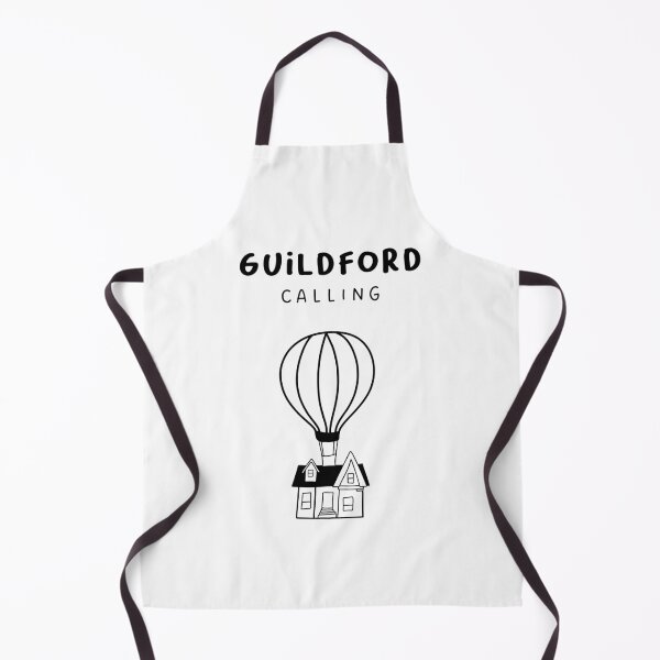 Item preview, Guildford Calling - Fun Hot Air Balloon and House Drawing | City in England / UK designed and sold by RM-Journey.