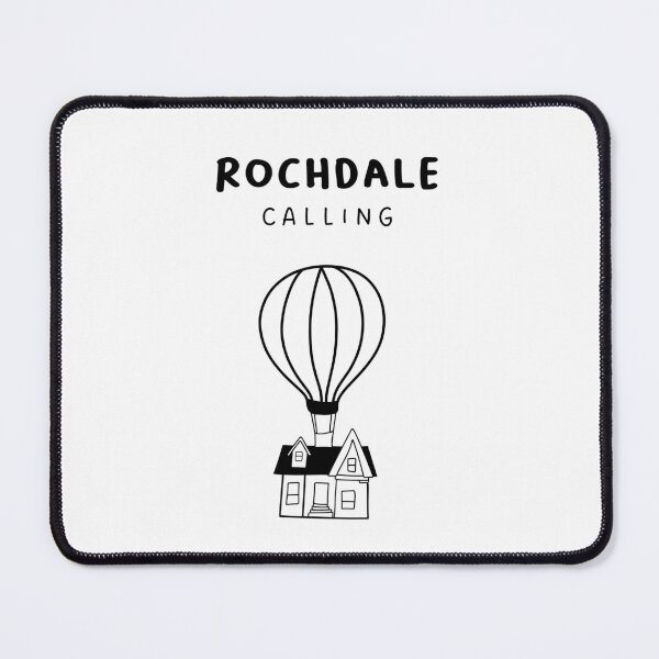 Item preview, Rochdale Calling - Fun Hot Air Balloon and House Drawing | City in England / UK designed and sold by RM-Journey.