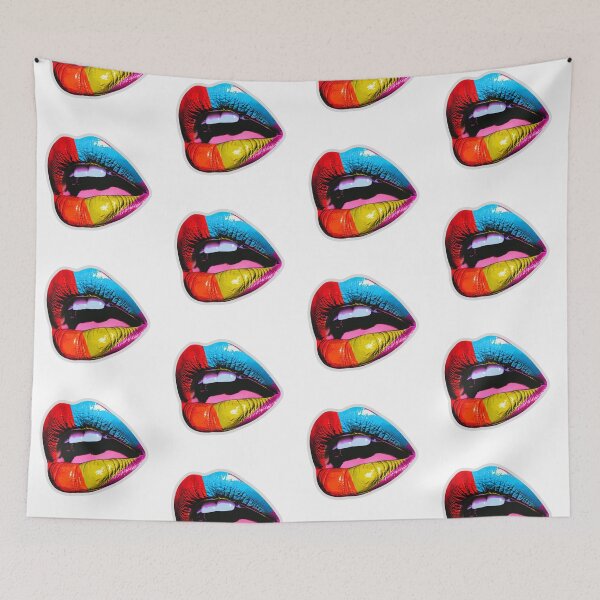 Item preview, The colorful lips, multicolor mouth, pop-art designed and sold by silent-violin.