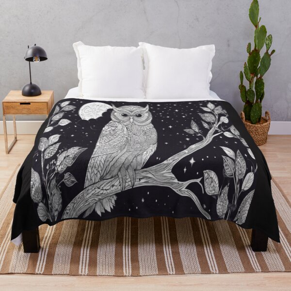 Item preview, Mystical Nocturnal Owl - Nighttime Illustration designed and sold by merve02shop.