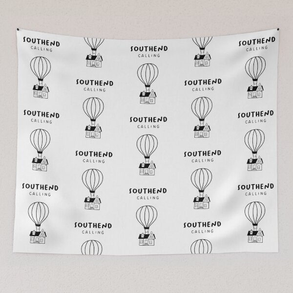 Item preview, Southend Calling - Fun Hot Air Balloon and House Drawing | City in England / UK designed and sold by RM-Journey.