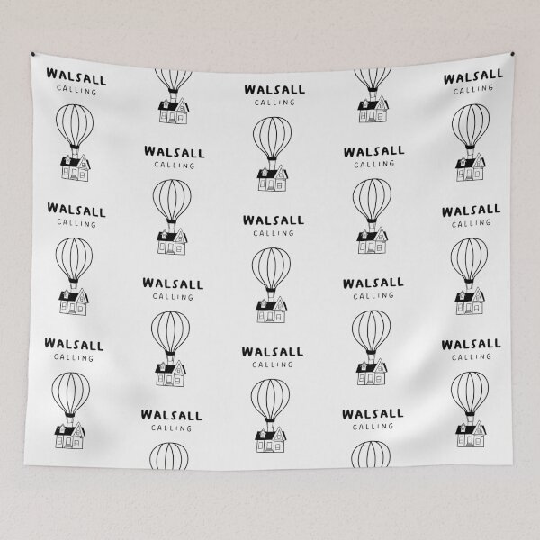 Item preview, Walsall Calling - Fun Hot Air Balloon and House Drawing | City in England / UK designed and sold by RM-Journey.
